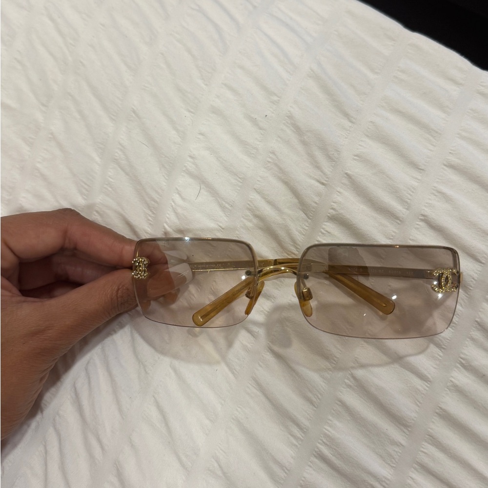 CHANEL 4104-B Gold Sunglasses - Picture 11 of 12